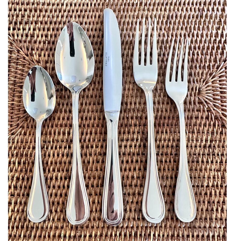 Wallace Royal Thread 18/10 Stainless 5-Piece Place Setting-NEW in Box